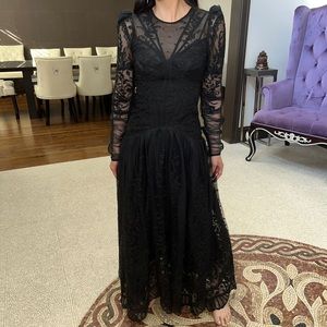 Zimmermann Prima Embroidered Midi Dress -BLACK